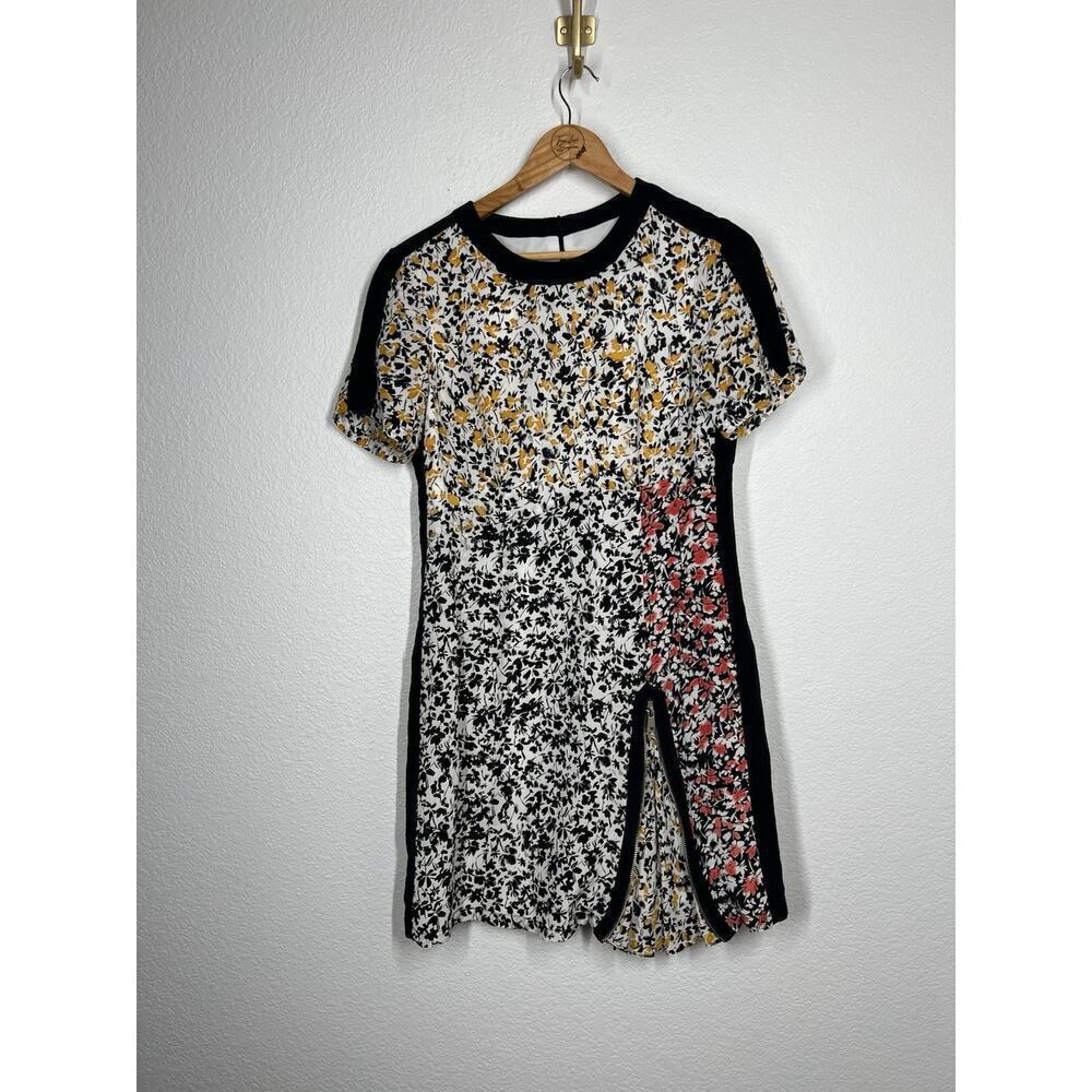 Nanette Lepore Mixed Floral Silk Dress Size 10 Barcelona Babe